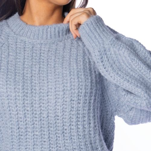 Blusa Feminina Biamar Tricot Tranças Azul Claro