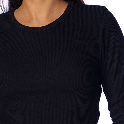 Blusa Cropped Feminina Feliny Cordão Franzido Preto