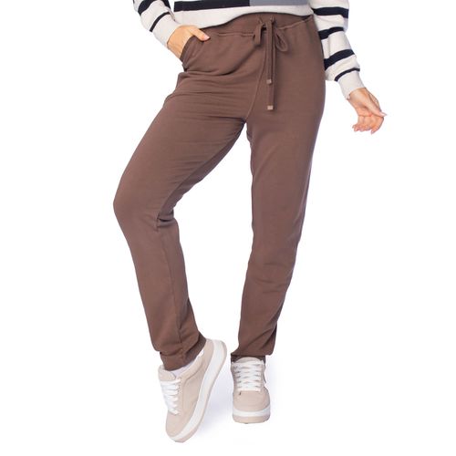Calça Feminina Biamar Slim Moletom Marrom