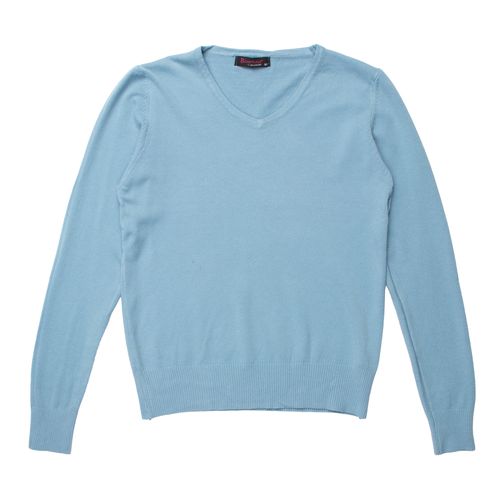 Suéter Feminino Sea Surf Plus Size Gola V Azul Claro