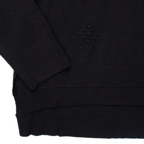 Blusa Feminina Mochine Plus Size Tricot Detalhes Botões Preto