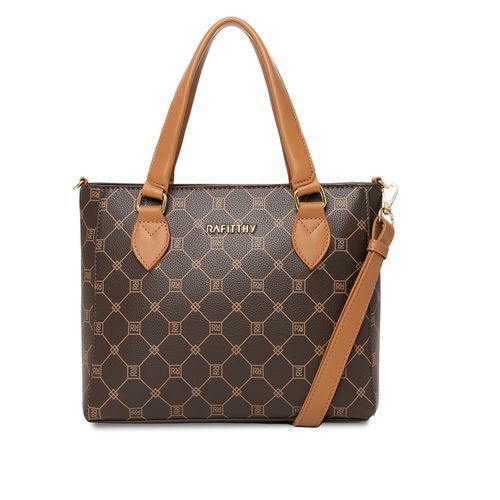 Bolsa Feminina Rafitthy Tote Média Marrom Escuro