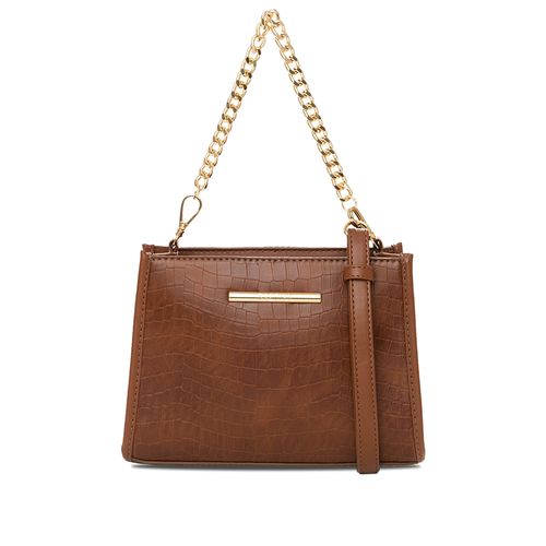 Bolsa Feminina Rafitthy Transversal Pequena Marrom