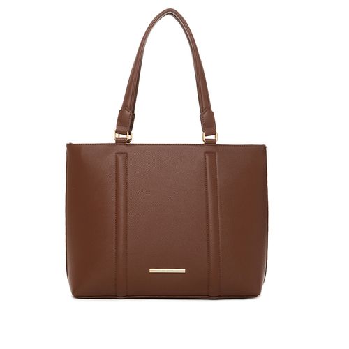 Bolsa Feminina Rafitthy Tiracolo Grande Detalhes Marrom