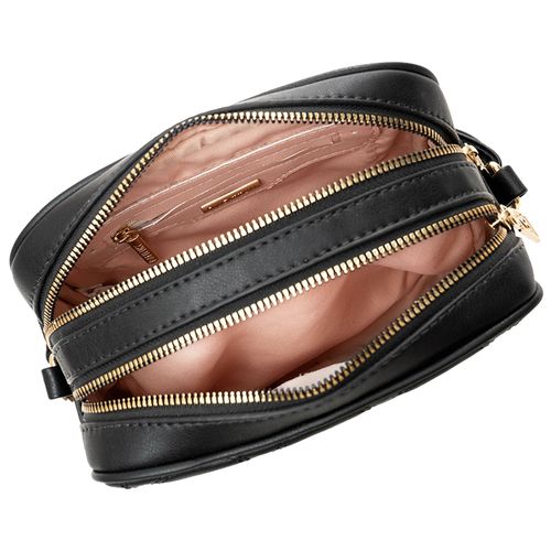 Bolsa Feminina Rafitthy Transversal Pequena Matelassê Preto