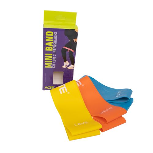 Kit Mini Bandagem Acte T71 Látex 3 Resistências