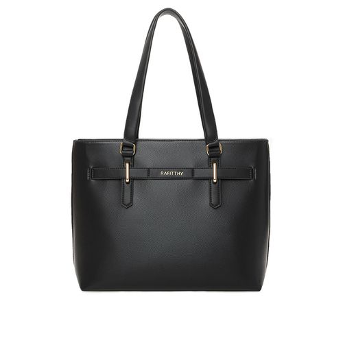 Bolsa Feminina Rafitthy Tote Grande Monograma Preto