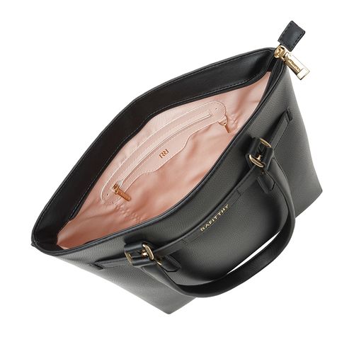 Bolsa Feminina Rafitthy Tote Grande Monograma Preto