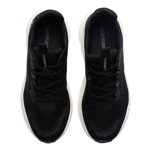 Tênis Feminino Via Marte Jackar Detalhe Geométrico Preto