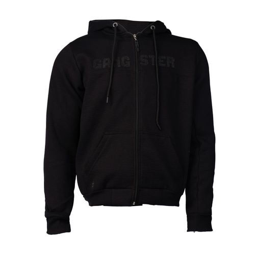 Casaco Masculino Gangster de Moletom Capuz Preto