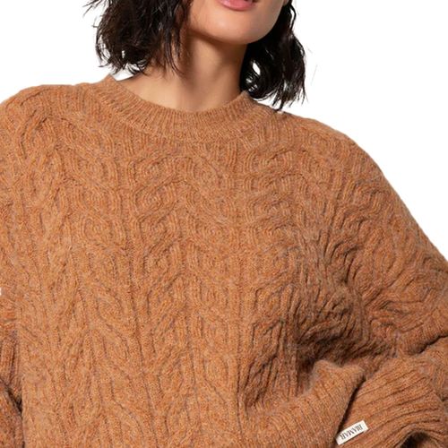 Blusa Feminina Biamar Tricot Trançado Caramelo