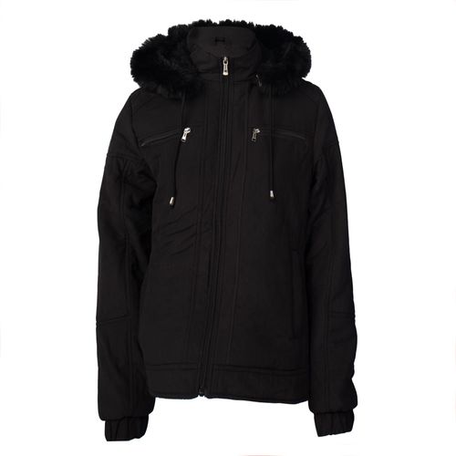 Jaqueta Feminina Blue Rose Capuz Removível Preto