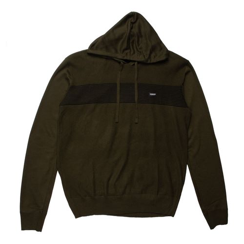 Suéter Masculino Gangster Plus Size Tricot Capuz Faixa Oliva