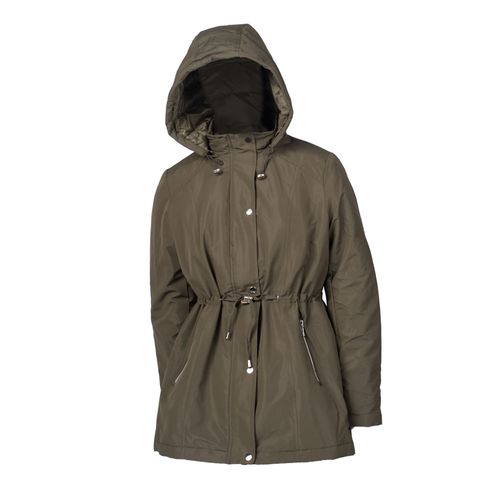 Jaqueta Parka Feminina Facinelli Capuz Removível Verde Militar