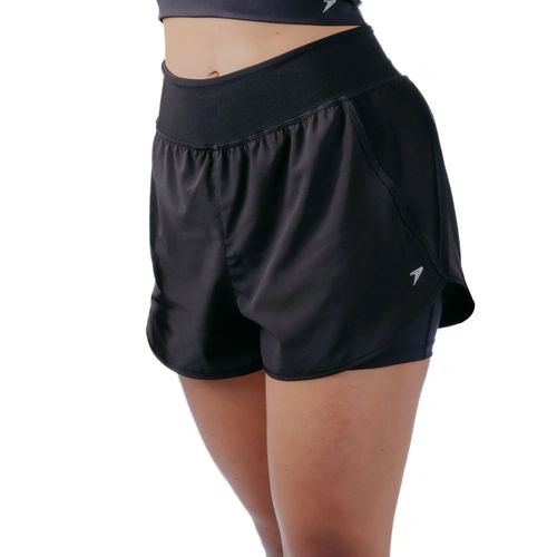 Short Feminino Poker Duplo Runner Sunset Preto