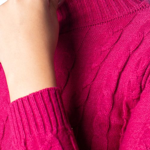 Blusa Feminina Oliveira Malhas Tricot Relevo Marsala
