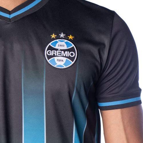 Camisa Masculina Betel Gremio Preto/Azul