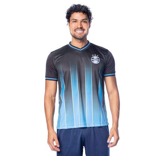 Camisa Masculina Betel Gremio Preto/Azul