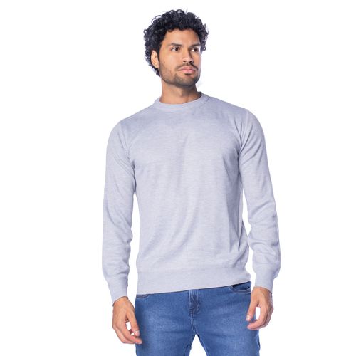 Suéter Masculino Sea Surf Tricot Gola Careca Cinza