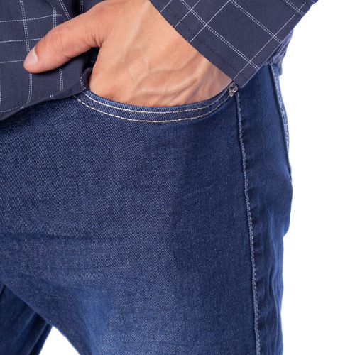 Calça Jeans Masculina The Cove Reta Frisos Azul Escuro