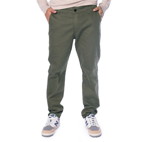 Calça Jeans Masculina HMO Sarja Cintura Média Musgo