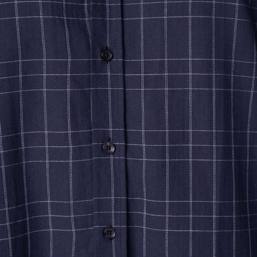 Camisa Masculina Dixie Manga Longa Listras Marinho