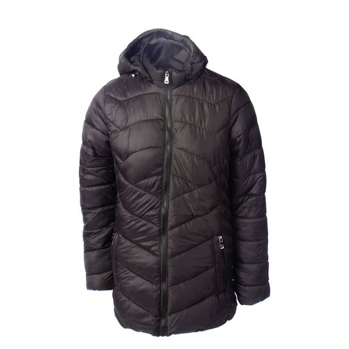 Jaqueta Feminina Facinelli Puffer Capuz Removível Preto