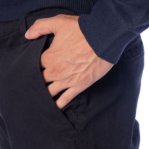 Calça Jeans Masculina HMO Sarja Ajustada Cintura Média Preto