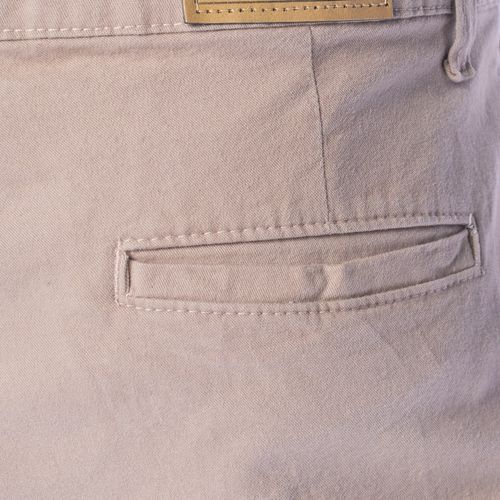 Calça Jeans Masculina HMO Sarja Ajustada Cintura Média Bege