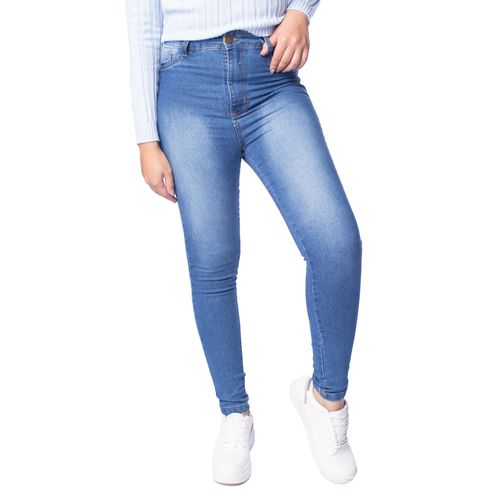 Calça Jeans Feminina Vale de West Cigarrete Cintura Azul