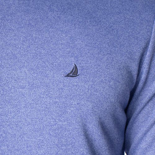 Suéter Masculino John Sailor Liso Gola Careca Azul/Royal