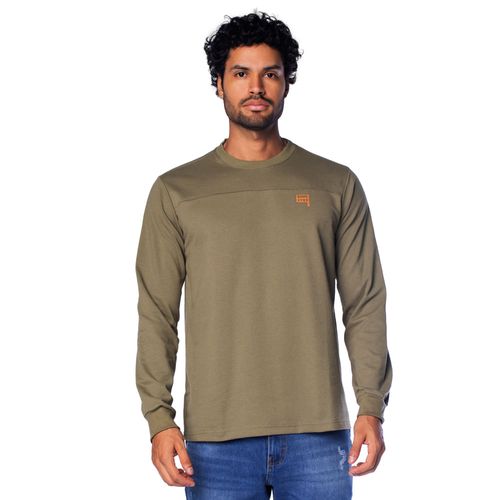 Camiseta Masculina Gangster Estampa Texturizada Musgo