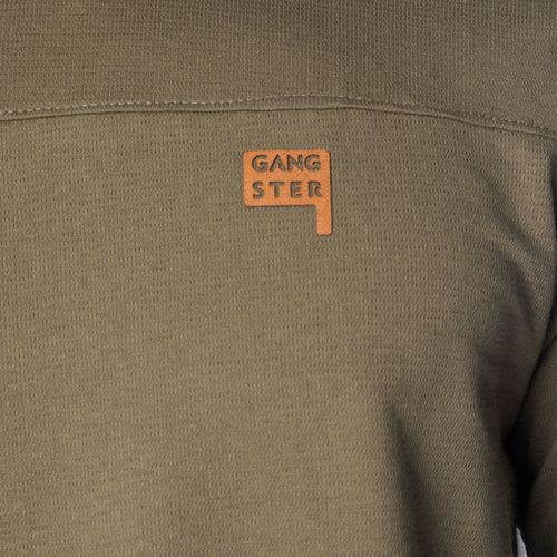 Camiseta Masculina Gangster Estampa Texturizada Musgo
