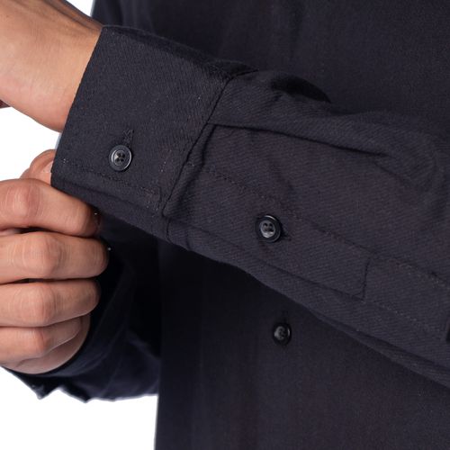 Camisa Masculina Dixie Manga Longa Preto