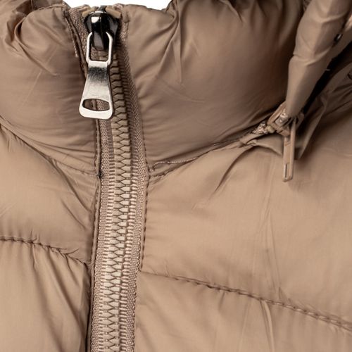 Jaqueta Feminina Facinelli Puffer Capuz Removível Caqui