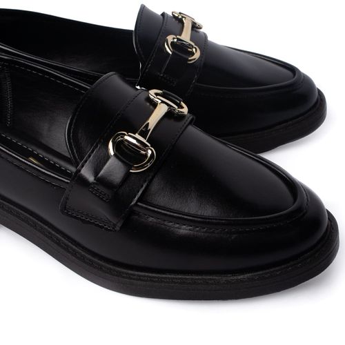 Mocassim Feminino Vizzano Napa Guarda Preto