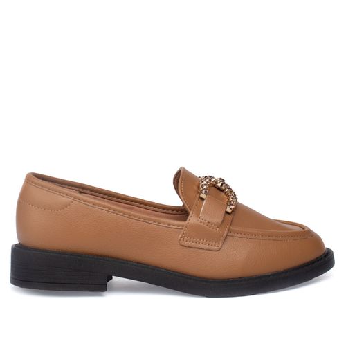Mocassim Feminino Vizzano Napa Floather Pedrarias Caramelo