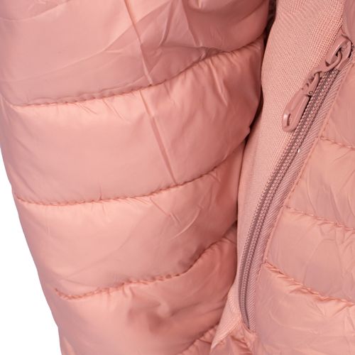 Jaqueta Puffer Feminina Eagle Rose Capuz Removível Rosa