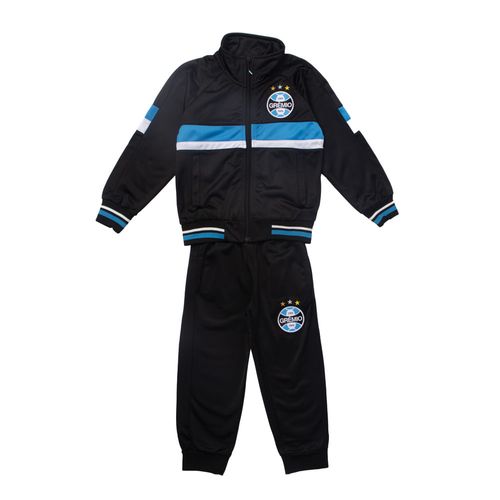 Agasalho Infantil Lotus Grêmio Trilobal Preto/Azul/Branco
