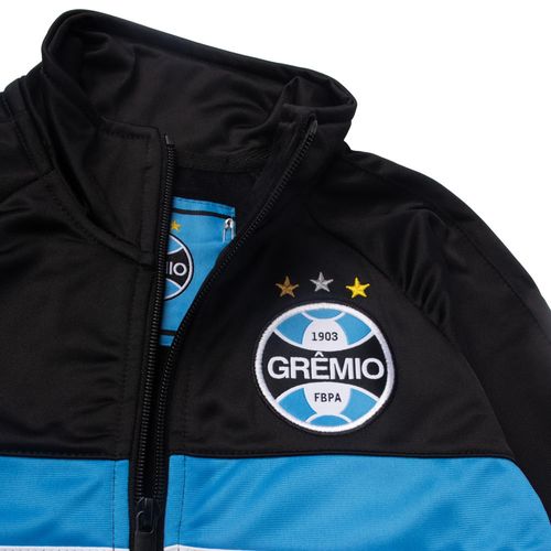 Agasalho Infantil Lotus Grêmio Trilobal Preto/Azul/Branco