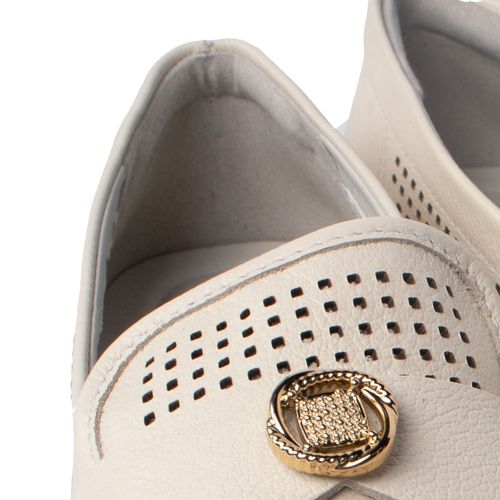 Mocassim Feminino Comfortflex Microfuros Bege Claro