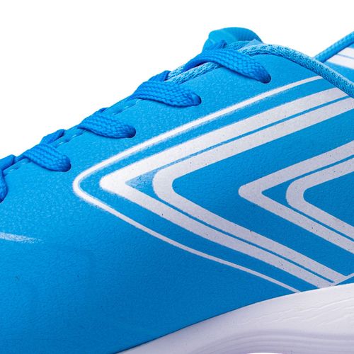 Chuteira Infantil Futsal Umbro Pro 5 Azul Claro/Branco