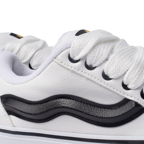 Tênis Unissex Mad Rats Bulky Classic 90 Couro Branco/Preto