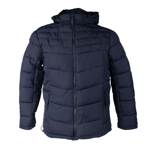 Jaqueta Masculina Gangster Puffer Capuz Removível Marinho