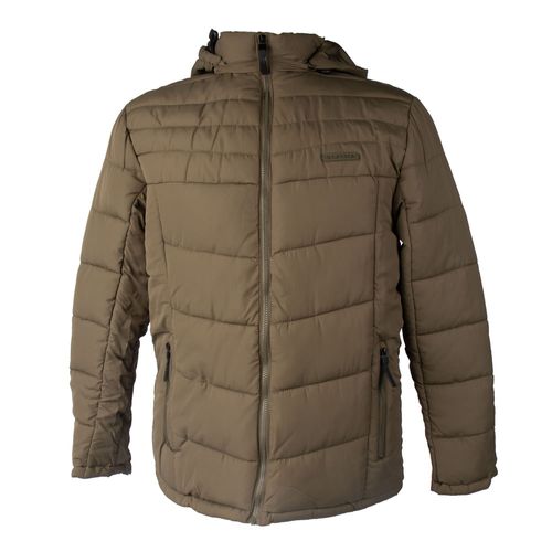 Jaqueta Masculina Gangster Puffer Capuz Removível Musgo
