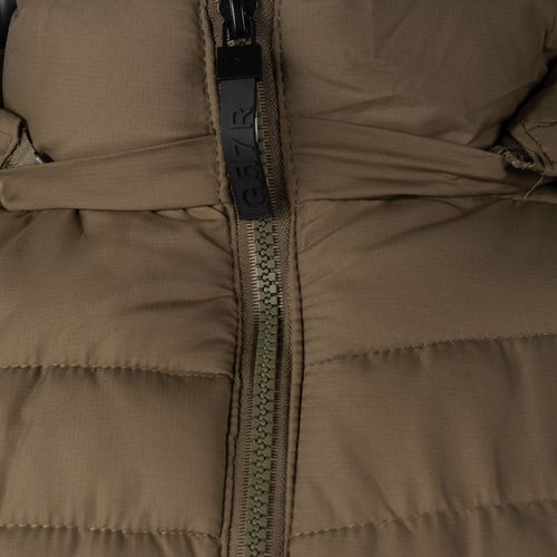 Jaqueta Masculina Gangster Puffer Capuz Removível Musgo