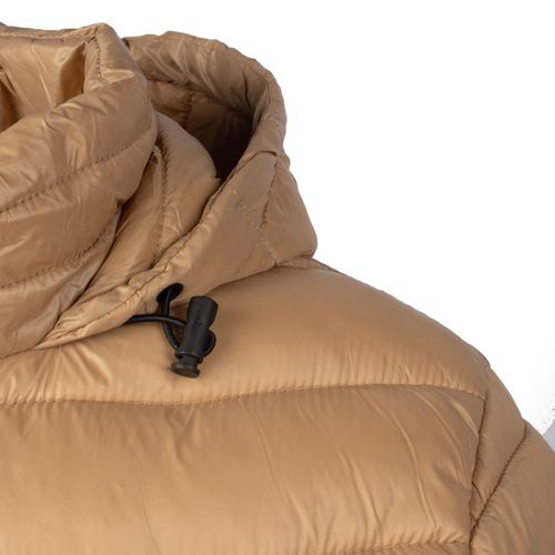 Jaqueta Feminina Sea Surf Puffer com Capuz Plus Size Bege