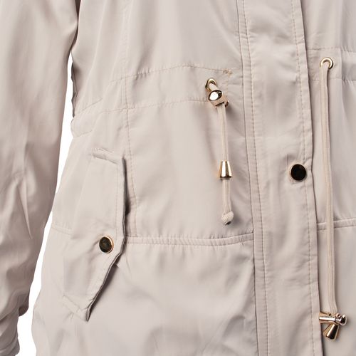 Jaqueta Parka Feminina Sea Surf com Forro Peluciado Bege