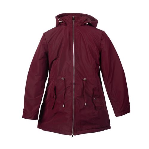 Jaqueta Parka Feminina Citty Lady Marsala Plus Size