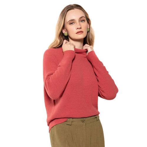 Blusa Feminina Biamar Tricot Fio Pluma Vermelho Claro